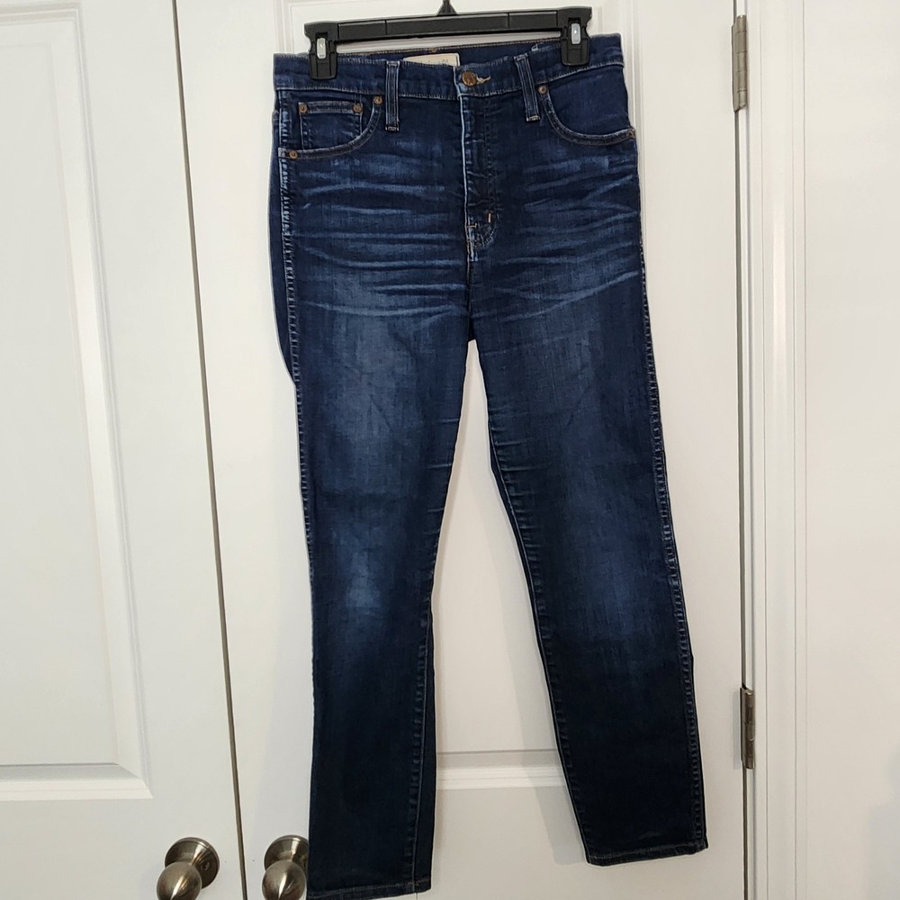 Madewell High Riser Skinny Jeans Dark Wash Denim Womens Size 28